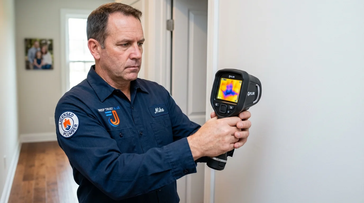 Thermal imaging leak detection by Johns Plumbing LLC in Lincolnville